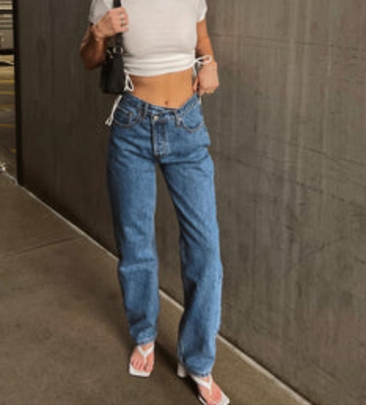 Princess Polly Holly cross over Jeans - Picture 2 of 2